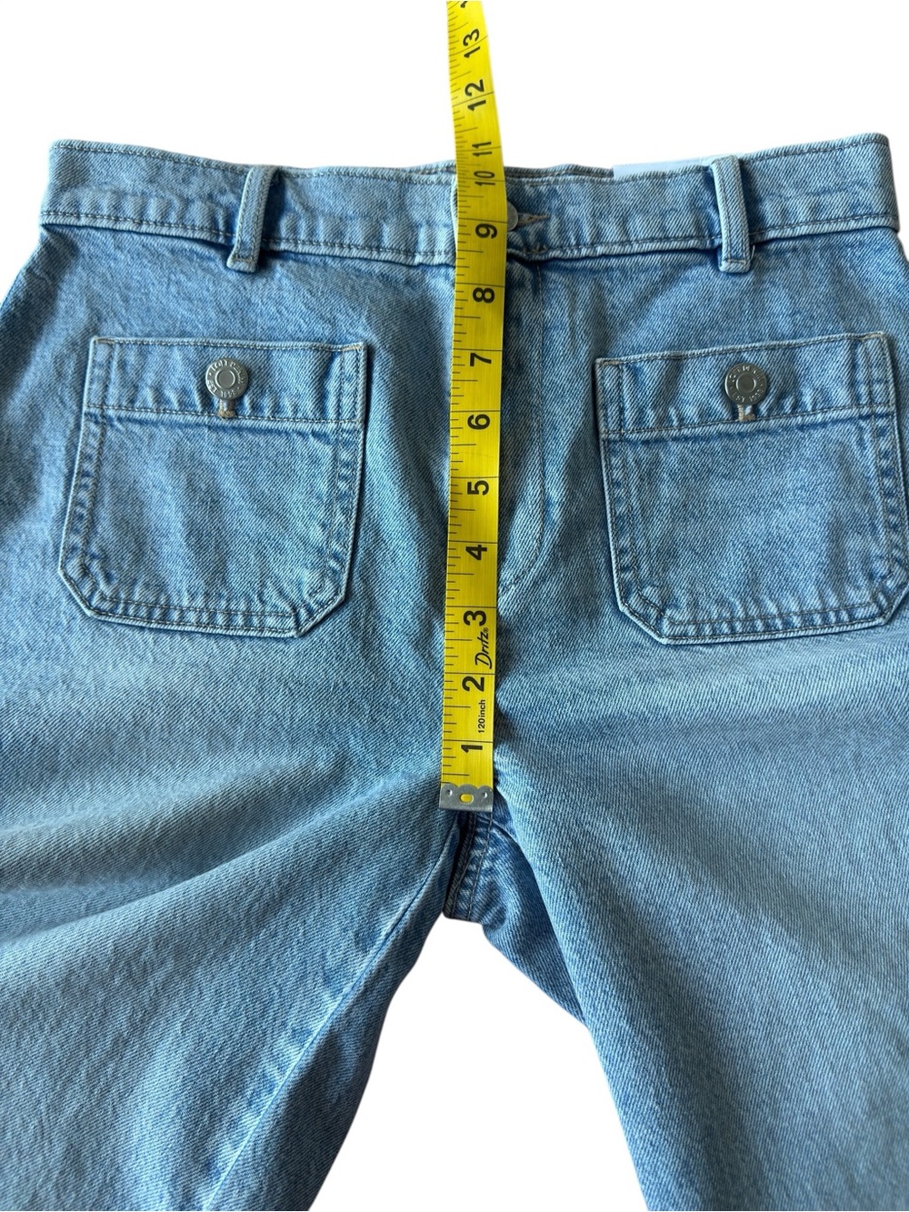 LOFT Palmer Denim Wide Leg Crop Pants Size 25 In Refined Blue - Picture 5 of 10